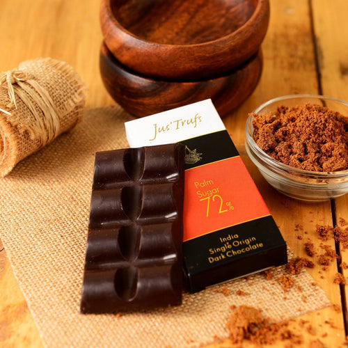 Artisanal 72% Dark Chocolate Bar With Palm Sugar