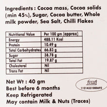 Artisanal Sea Salt and Chilli Chocolate Bar