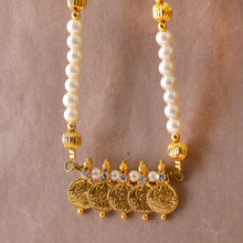 Handcrafted Coin Necklace With Pearls