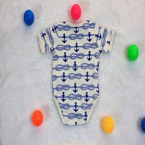 Anchor & Rope Baby Bodysuit made with 100% Organic Cotton