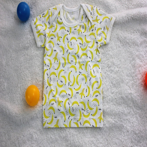 Banana Print Baby T Shirt made with 100% Organic Cotton