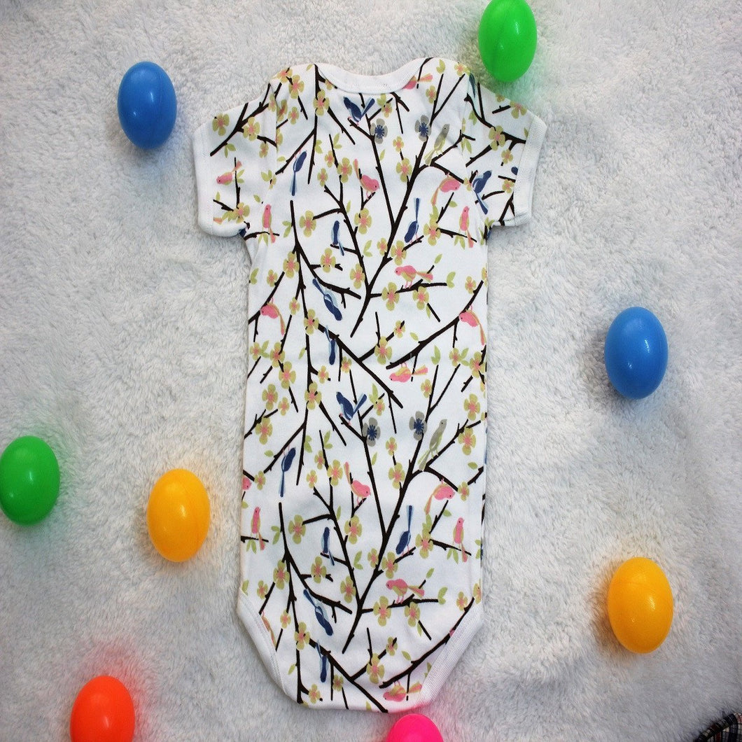 Bird on Tree Baby Bodysuit made with 100% Organic Cotton