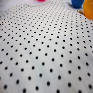 Black Polka Baby Bodysuit made with 100% Organic Cotton