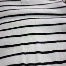 Black & White Stripes Short Baby Romper made with 100% Organic Cotton