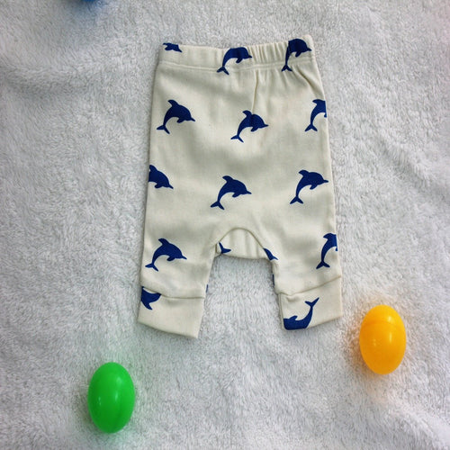 Blue Dolphin Baby Shorts made with 100% Organic Cotton
