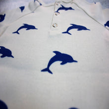 Blue Dolphin Short Baby Romper made with 100% Organic Cotton