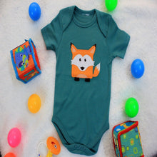 Green Cat Baby Bodysuit made with 100% Organic Cotton