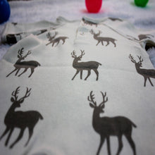 Grey Deer Short Baby Romper made with 100% Organic Cotton