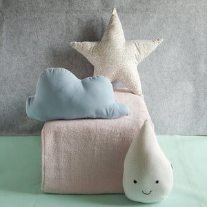 100% Cotton Fabric Sky Combo Plush Pillows (Set of 3)