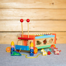 Eco-Friendly Wooden Musical Animal Truck