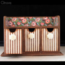 Decoupage Mini Set of 3 Drawers