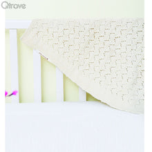 Hand Spun Merino Cheveron Knit Artisanal Blanket