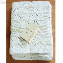 Hand Spun Merino Cheveron Knit Artisanal Blanket
