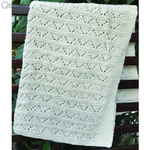 Hand Spun Merino Cheveron Knit Artisanal Blanket