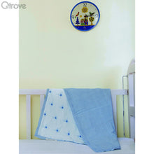 Blue Twinkle Star Certified Organic Blanket And Playmat