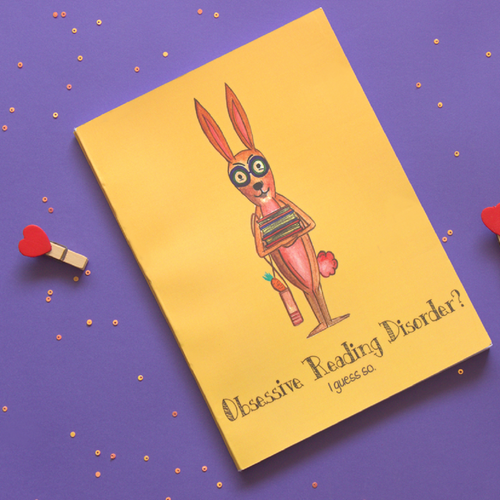 Bookworm Rabbit: Obsessive reading disorder notebook
