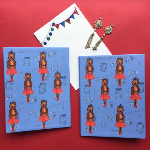 Ballet Bear mini folder notebook