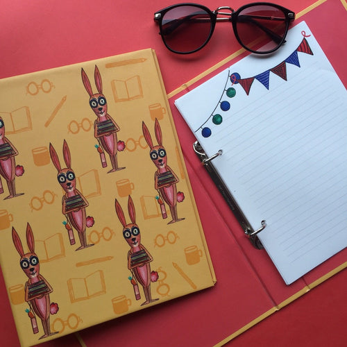 Bookworm Rabbit mini folder notebook