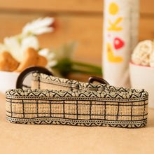 Eco-Friendly Jute Dog Collar - Natural Checks