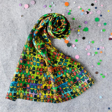 Hand Drawn Chappal Print Stole