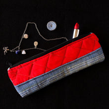 Denim Pouch (Blue & Red Combo)