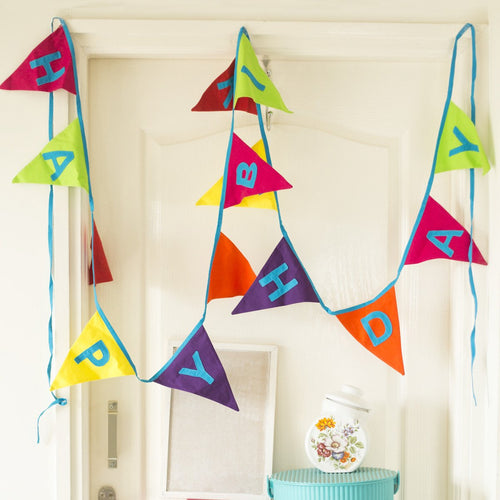 100% Cotton Happy Birthday (Bunting)