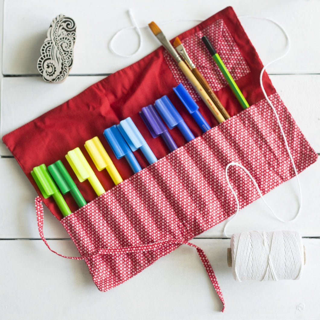 100% Cotton Fabric Pencil Pouch
