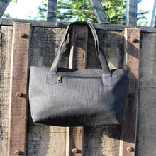 Handcrafted Two Zipper Aari Work Tote (Black)