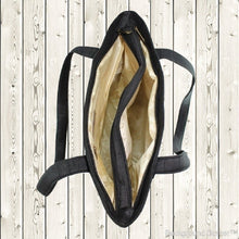 Handcrafted Two Zipper Aari Work Tote (Black)