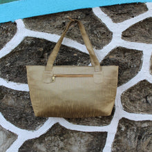 Handcrafted Two Zipper Aari Work Tote (Gold)