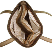 Handcrafted Two Zipper Aari Work Tote (Gold)