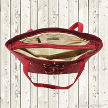 Handcrafted Two Zipper Aari Work Tote (Maaron)