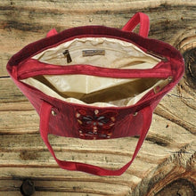 Handcrafted Two Zipper Aari Work Tote (Maaron)
