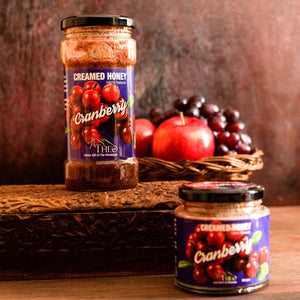 100% Natural Cranberry Creamed Honey