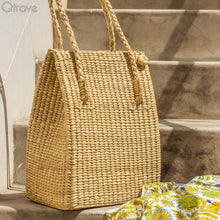 Handcrafted Kauna Reed Folded Tote Bag