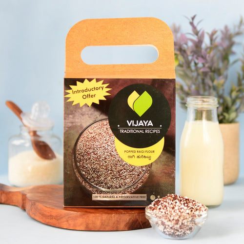 100% Natural Ragi Popped Flour (Pack of 2)