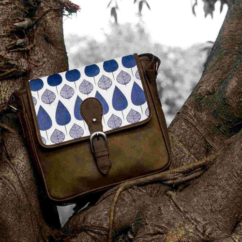 Ajrakh Forest Indigo Sling Bag