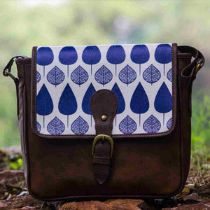 Ajrakh Forest Indigo Sling Bag