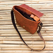 Elephant Print Medium Tall Messenger Bag (Unisex) (Blue Brown)