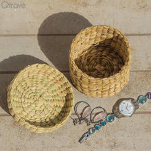 Handcrafted Kauna Reed Small Round Jewellery Box