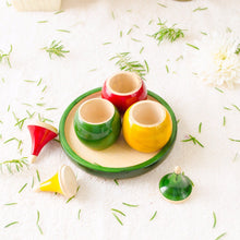 Handcrafted Wooden Kum Kum Container (Set of 3)