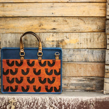 Bird Series Horizontal Office Bag/Laptop Bag (Macbook Air Users)(Orange Blue)