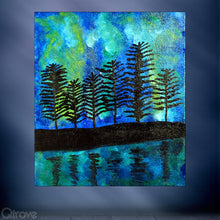 Hand Painted Walking in the Rain Painting