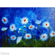 Hand Painted Textured Flower Painting