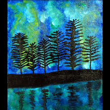 Hand Painted Walking in the Rain Painting