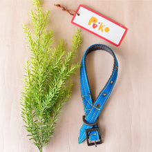 Eco-Friendly Jute Dog Collar Blue - Small