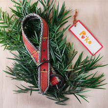 Eco-Friendly Jute Dog Collar Medium - Red